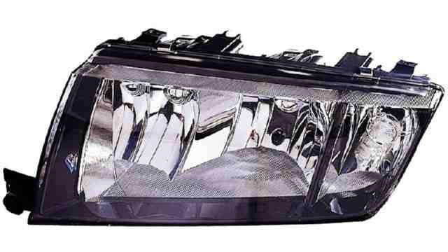 Farol Esquerdo Eletrico Skoda Fabia 4P/ 5P/ Combi 04-07 Aro Preto