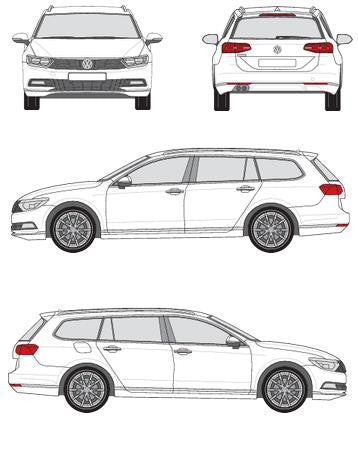 Kit Barras Tejadilho VW Passat B8 Variant 15 - 19 Aluminio