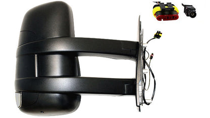 Espelho Direito Manual C/ Pisca Angulo Morto Longo 2 Pinos + Antena Iveco Daily | 11-14