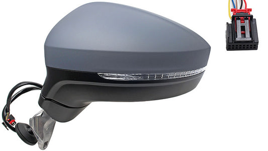 Espelho VW Tiguan 16-20 Direito P/ Pintar C/ Pisca 6 Pinos