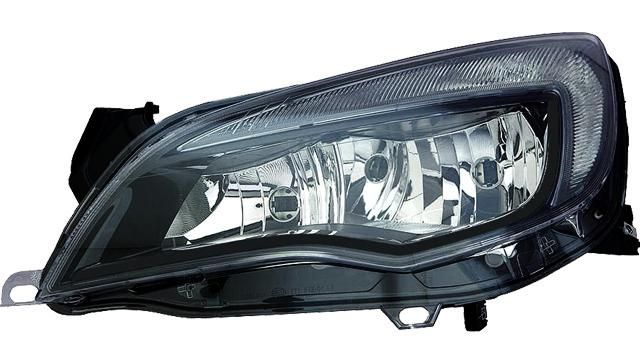 Farol Direito C/ Luz Diurna Opel Astra J 10-16 Mascara Preta