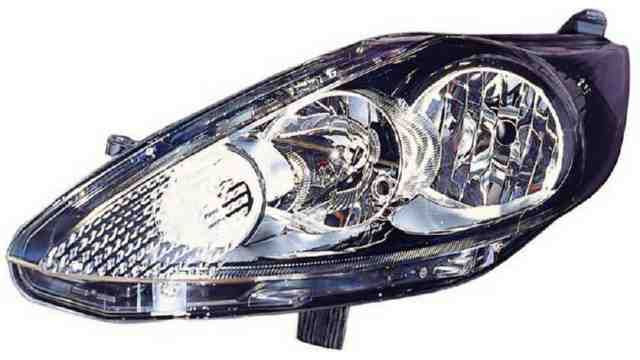 Farol Direito Eletrico C/ Motor Ford Fiesta VI 3 / 5P 08-13 Mascara Preta