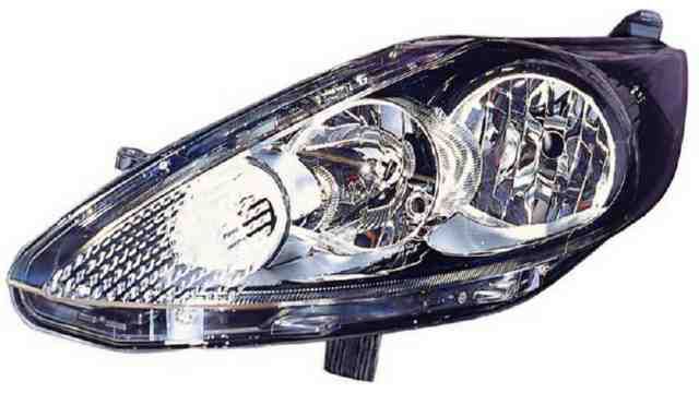 Farol Direito Eletrico C/ Motor Ford Fiesta VI 3 / 5P 08-13 Mascara Preta