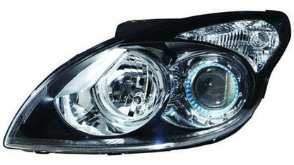 Farol Direito Eletrico Hyundai I30 07-12 Mascara Preta C/ Motor