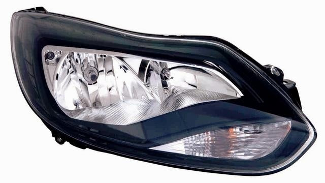 Farol Direito Ford Focus III 11-14 Aro Preto