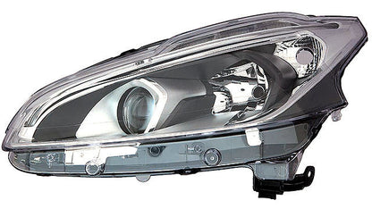 Farol Direito Fundo Negro Led Peugeot 208 15-