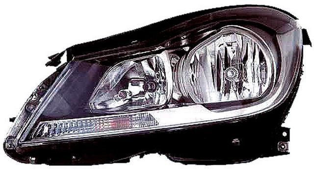Farol Direito Mercedes W204 C Class 10-14 Mascara Preta