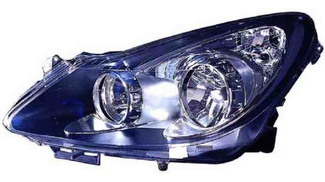 Farol Direito Opel Corsa D 06-11 Mascara Preta