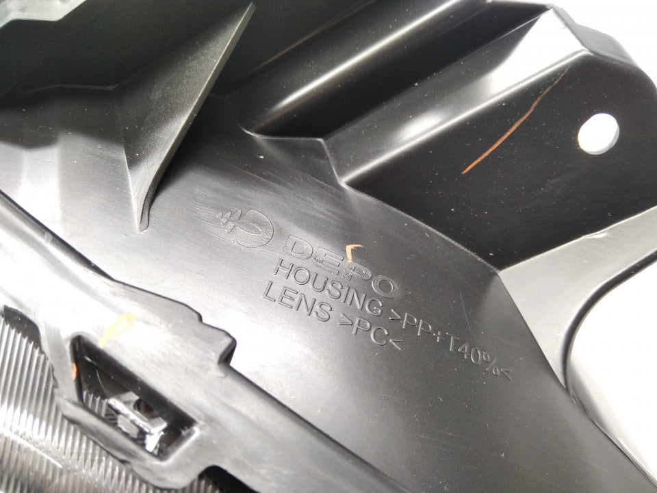 Farol Direito Renault Clio III 09-12 Mascara Preta H1+H7+H7