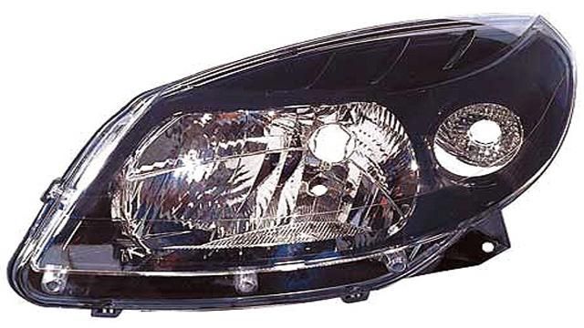 Farol Esquerdo Dacia Sandero 08-11 Mascara Preta