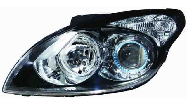 Farol Esquerdo Eletrico Hyundai I30 07-12 Mascara Preta