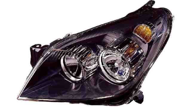 Farol Esquerdo Opel Astra H 04-11 Fundo Preto