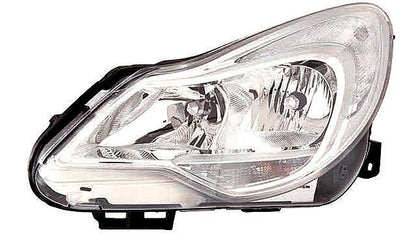 Farol Esquerdo Opel Corsa D 11-14 Cromado