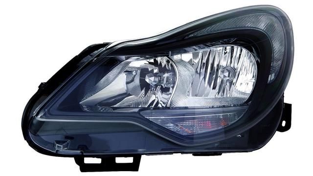 Farol Esquerdo Opel Corsa D 11-14 Mascara Preta