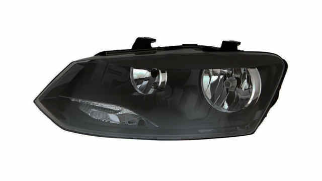 Farol Esquerdo Volkswagen Polo VII 09-13 Fundo Negro