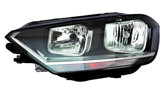 Farol Esquerdo Vw Golf Sportsvan 14-17 F. Negro