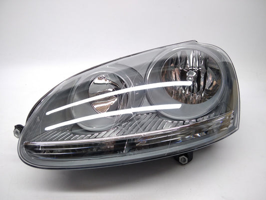 Farol Esquerdo Vw Golf V 03-08 Mascara Cinza
