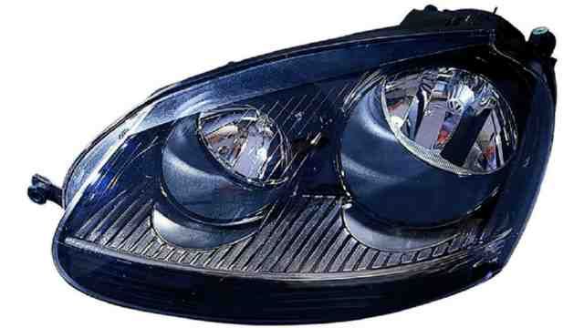 Farol Esquerdo Vw Golf V 03-08 Mascara Preta