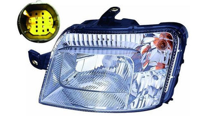 Farol Fiat Panda 03-11 Esquerdo Eletrico F. Amarela
