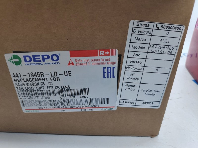 Farolim Direito Audi A4 99-00 Avant