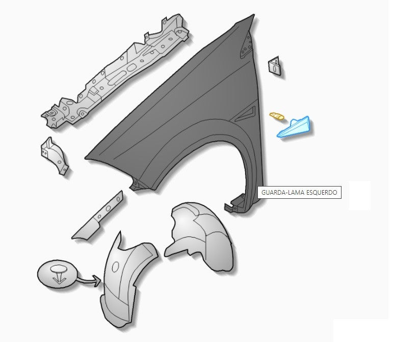 Guarda Lamas Esquerdo Renault Megane II 02-08