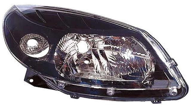 Farol Direito Dacia Sandero 08-11 Mascara Preta