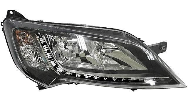 Farol Direito Led Peugeot Boxer 14- Aro Preto Tipo AL