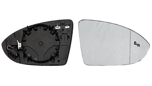 Vidro Espelho Direito Volkswagen Golf VII 12-17 C/ Assist