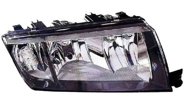 Farol Direito Eletrico Skoda Fabia 4P/ 5P/ Combi 04-07 Aro Preto