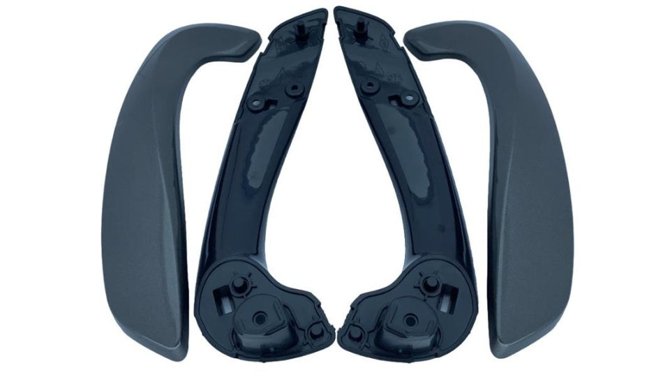 Kit Puxadores Porta Frente Renault Megane III Cinza 08-15