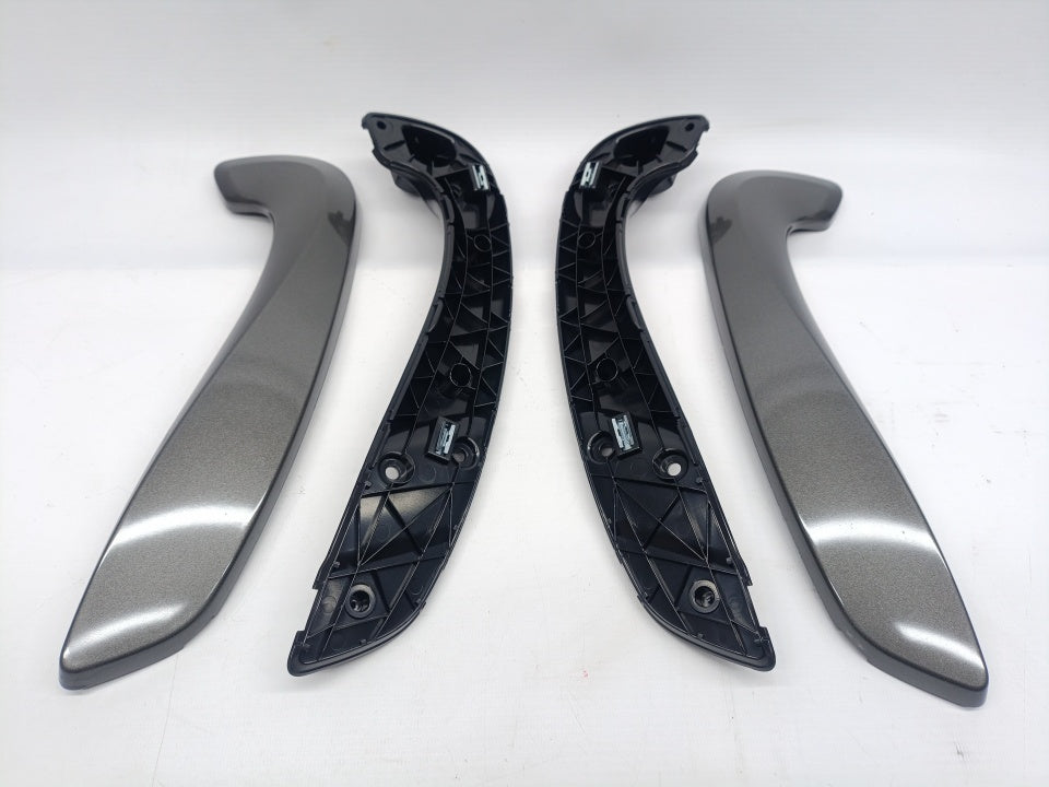 Kit Puxadores Porta Frente Renault Megane III Cinza 08-15