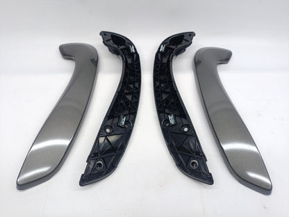 Kit Puxadores Porta Frente Renault Megane III Cinza 08-15