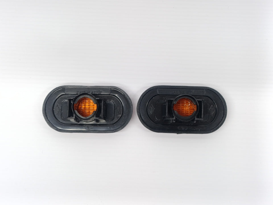 Par Piscas Guarda Lamas Renault C/Aro Preto 91-09